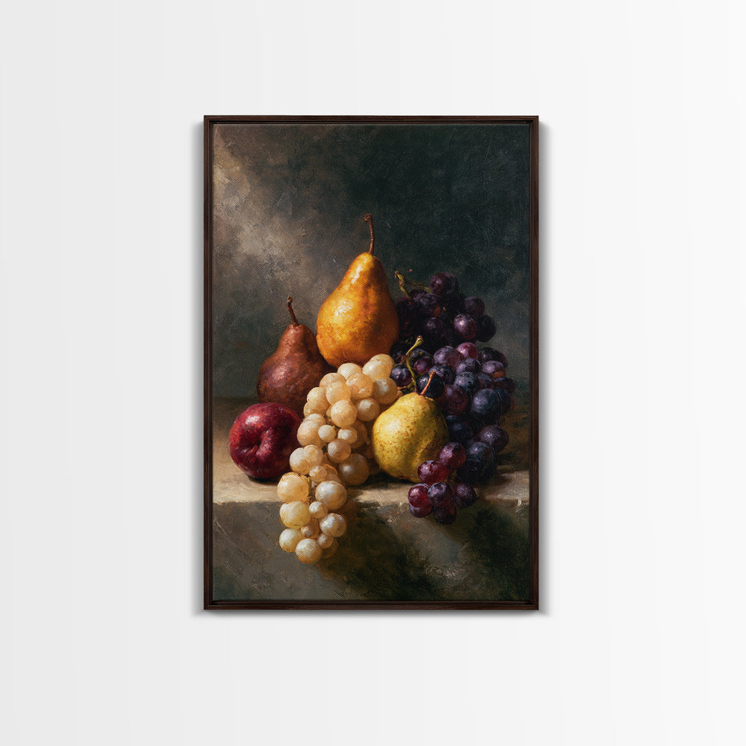 Classical Fruit Still Life Canvas Print, Dining Room Art, Canvas Wall Art, Dining Room Decor, Oil Painting, Dining, DRA-2x3-81