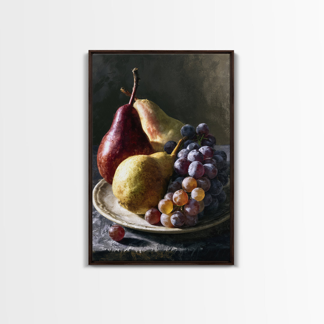 Classical Fruit Still Life Canvas Print, Dining Room Art, Art Print, Dining Room Decor, Fine Art, Dining, Abstract Art, DRA-2x3-9