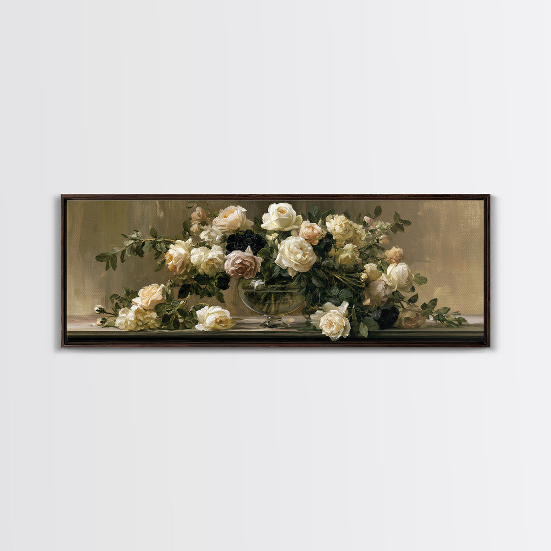 Classic Dutch Feast Arrangement Canvas Print, Dining Room Art, Statement Artwork, Dining Room Decor, Fine Art, Dining, DRA-3x1-35