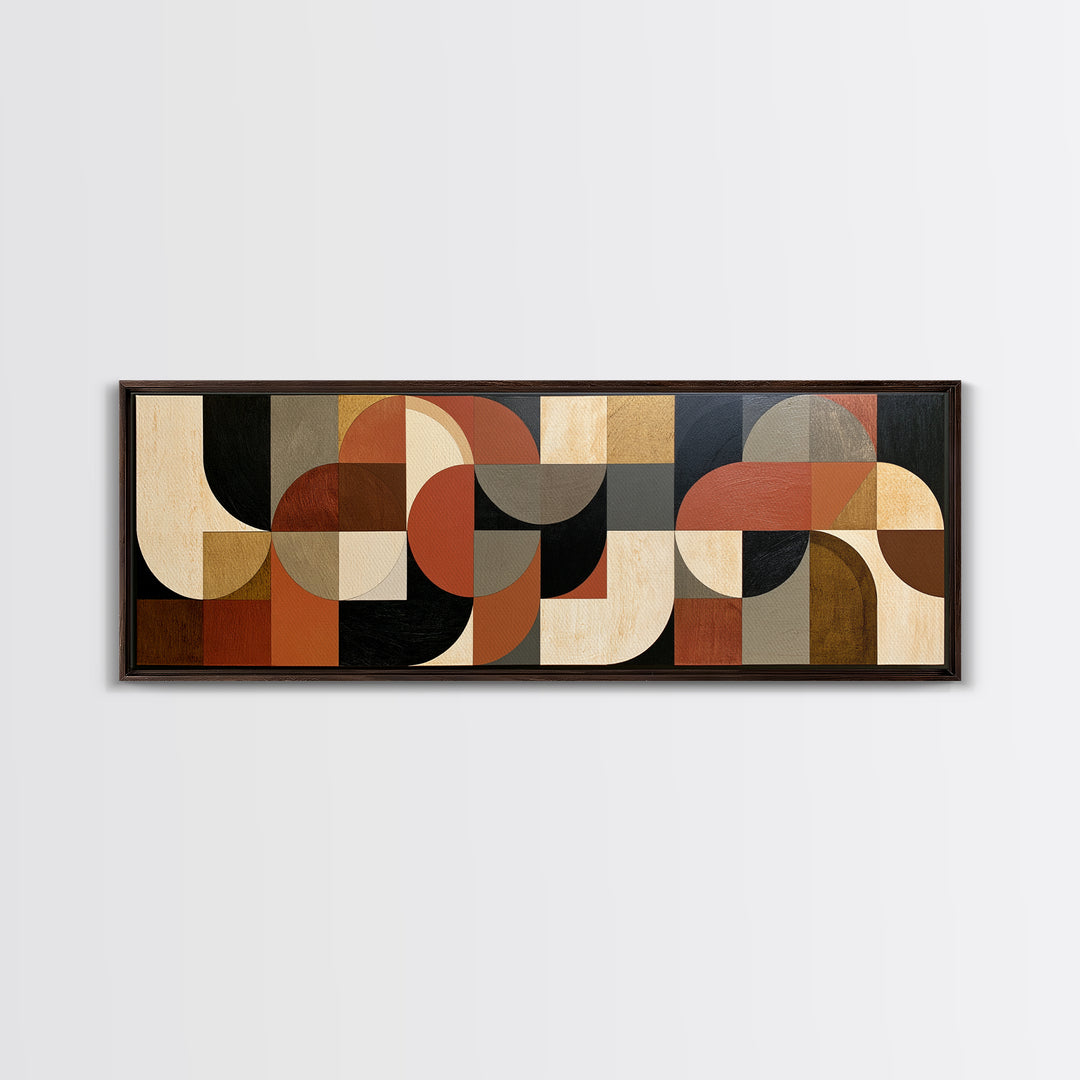 Abstract Composition in Appetite Friendly Warm Tones Canvas Print, Dining Room Art, Gallery Decor, Dining Room Decor, Dining, DRA-3x1-44