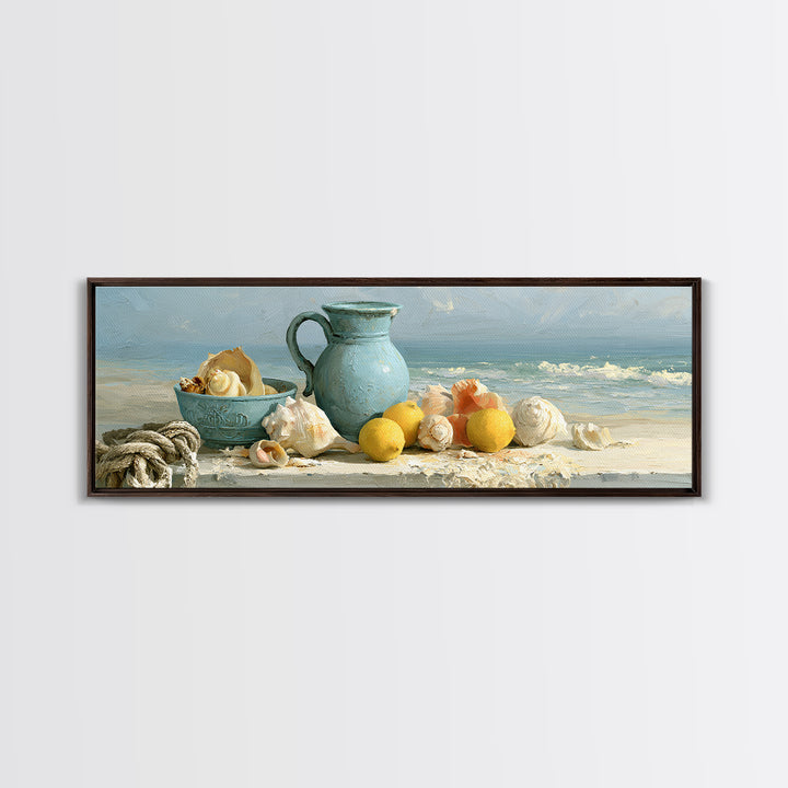 Shellfish and Lemon Still Life Canvas Print, Dining Room Art, Set of 3 Prints, Dining Room Decor, Dining, Fine Art Print, DRA-3x1-8