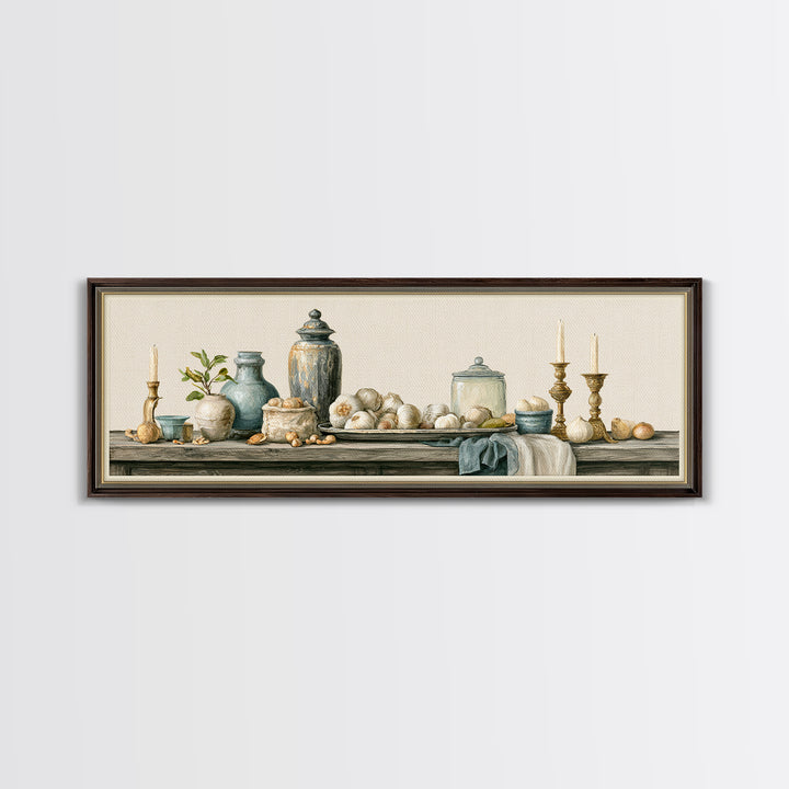 Classic Dutch Feast Arrangement Canvas Print, Dining Room Art, Fall Decor, Dining Room Decor, Fine Art, Dining, Kitchen Art, DRA-3x1-83