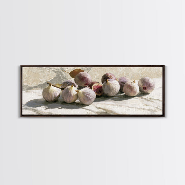 Figs on Marble Framed Canvas Print, Dining Room Art, Print, Dining Room Decor, Dining, Living Room Decor, Abstract Wall Art, DRA-3x1-87