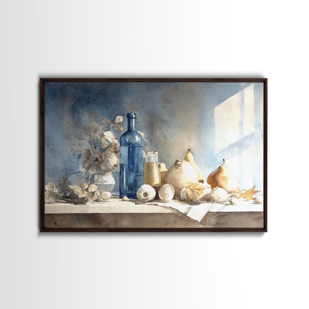 Elegant Oyster and Champagne Still Life Canvas Print, Dining Room Art, Kitchen Decor, Dining Room Decor, Fine Art, Dining, DRA-3x2-11