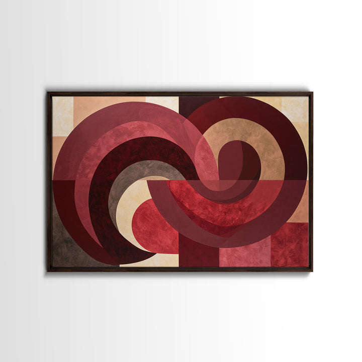 Abstract Red Wine Swirl Canvas Print, Dining Room Art, Print, Dining Room Decor, Abstract Art, Dining, Living Room Decor, DRA-3x2-22