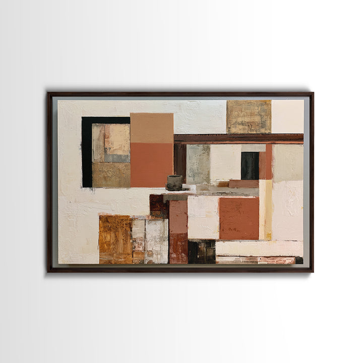 Abstract Composition in Appetite Friendly Warm Tones Canvas Print, Dining Room Art, Canvas Art, Dining Room Decor, Dining, DRA-3x2-32