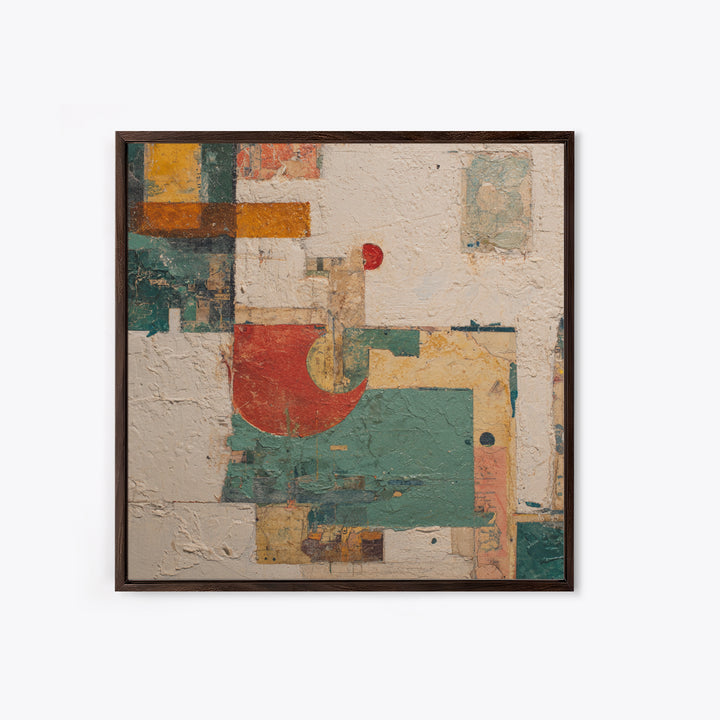 Botanical Collage with Butterflies and Old Paper Canvas Print, Eclectic Art, Living Room Decor, Oil Painting, Eclectic, ECL-1x1-85