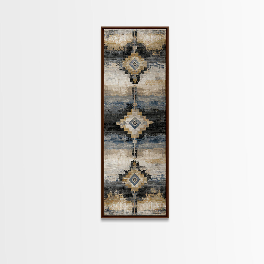 Layered Tapestry Pattern Canvas Print, Eclectic Art, Art, Living Room Decor, Fine Art, Eclectic, Large Wall Art, Boho, ECL-1x3-100
