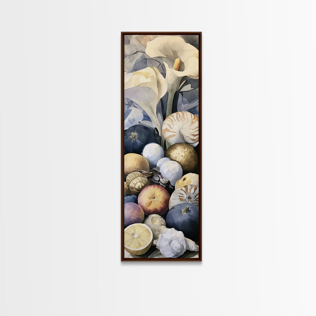 Bold Maximalist Still Life Framed Canvas Print, Eclectic Art, Modern Decor, Living Room Decor, Abstract Art, Eclectic, ECL-1x3-15