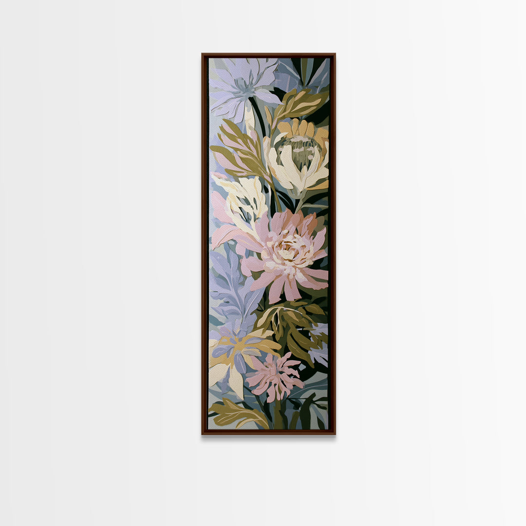 Matisse Inspired Cutouts with Botanical Details Canvas Print, Eclectic Art, Wall Art, Living Room Decor, Oil Painting, Eclectic, ECL-1x3-18