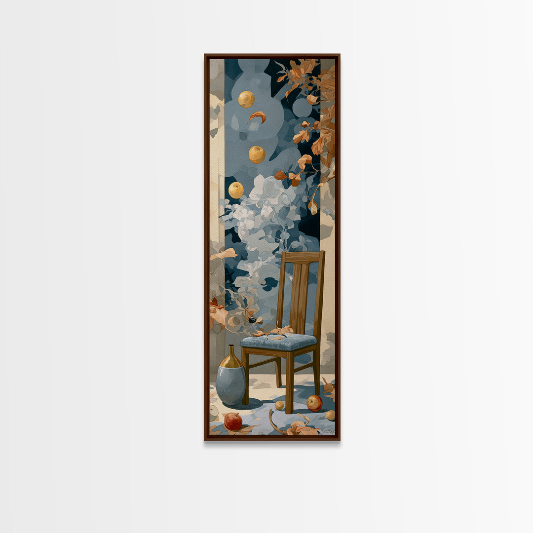 Whimsical Chair Still Life Canvas Print, Eclectic Art, Textured Painting, Living Room Decor, Fine Art, Eclectic, Digital Art, ECL-1x3-2