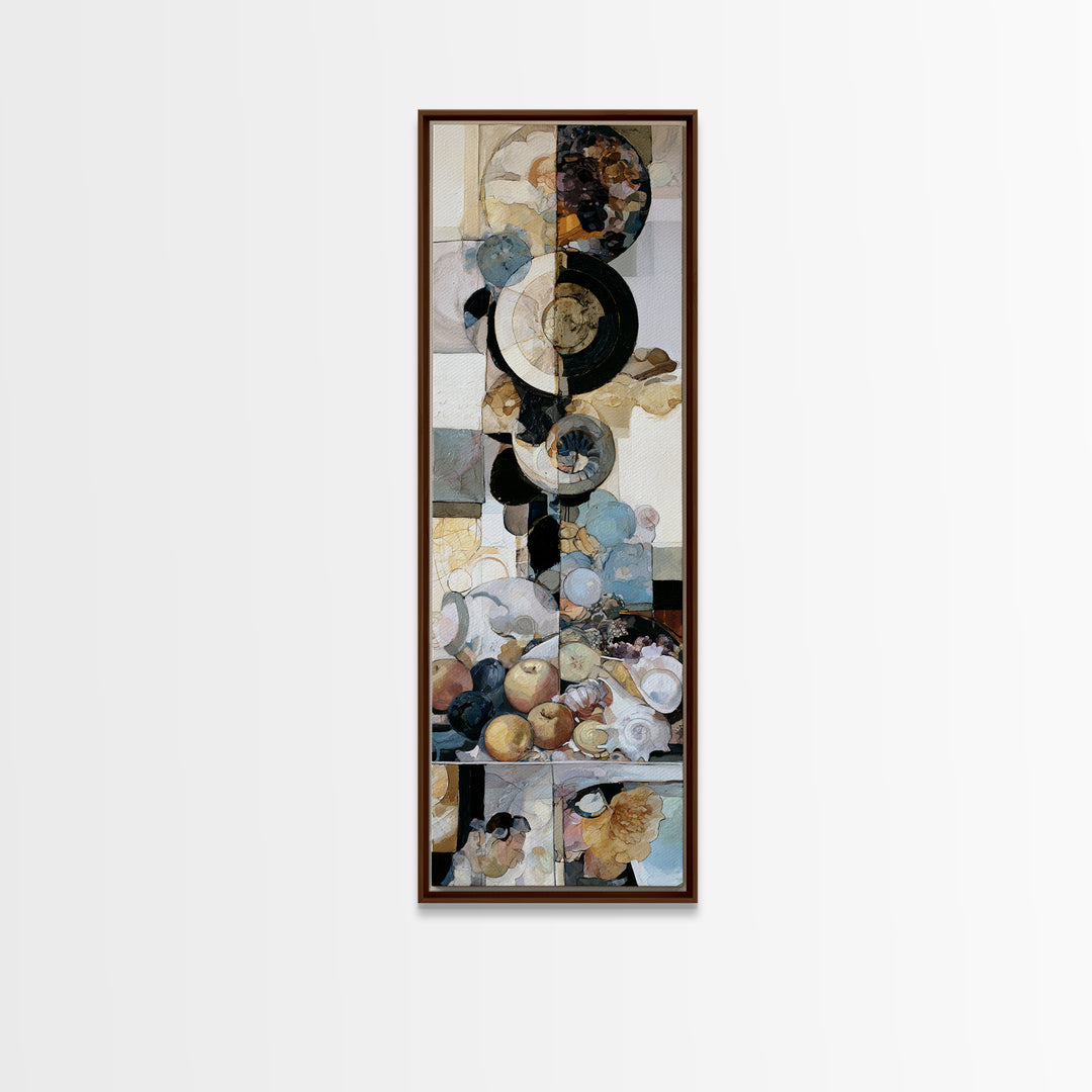Bold Maximalist Still Life Canvas Print, Eclectic Art, Digital Art, Living Room Decor, Oil Painting, Eclectic, Digital Print, ECL-1x3-63