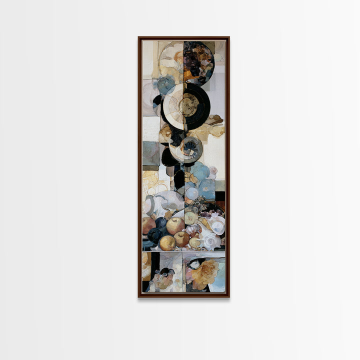 Bold Maximalist Still Life Canvas Print, Eclectic Art, Digital Art, Living Room Decor, Oil Painting, Eclectic, Digital Print, ECL-1x3-63