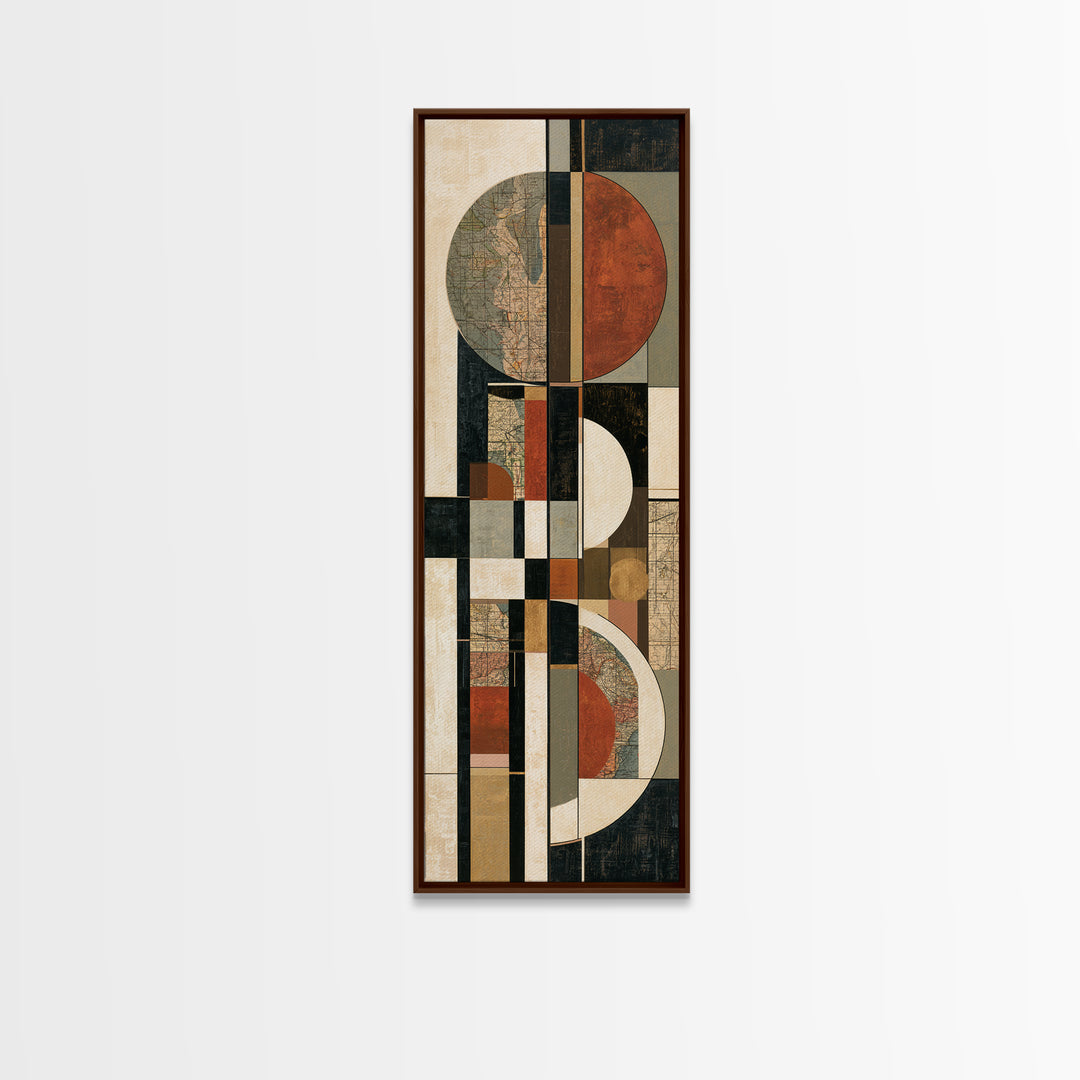 Abstract Shapes Layered Canvas Print, Eclectic Art, Wall Art, Living Room Decor, Abstract Art, Eclectic, Printables, ECL-1x3-88