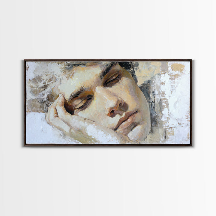 Layered Tapestry Pattern Framed Canvas Print, Eclectic Art, Digital Art, Living Room Decor, Oil Painting, Eclectic, ECL-2x1-60