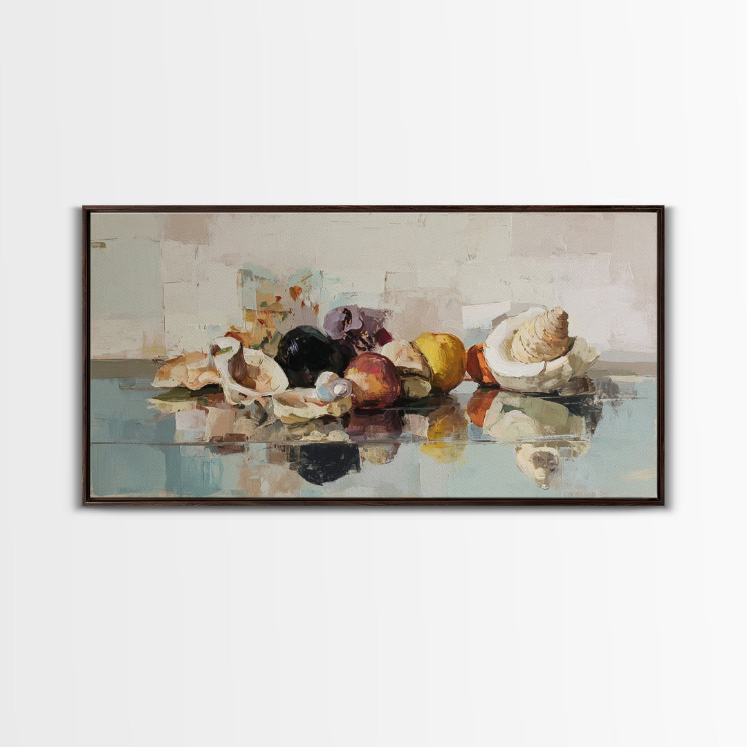 Naive Cityscape with Patterned Windows Framed Canvas Print, Eclectic Art, Abstract Art, Living Room Decor, Fine Art, Eclectic, ECL-2x1-80