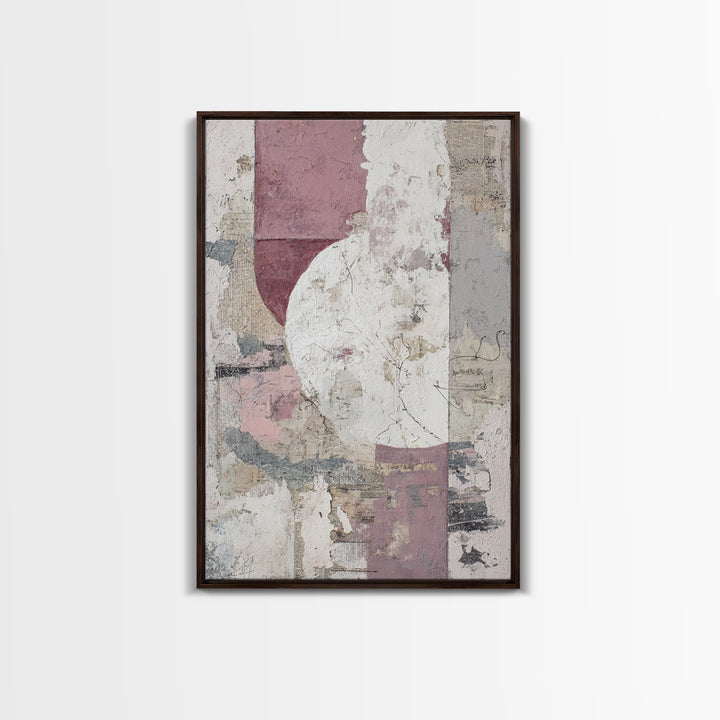 Abstract Shapes Layered Framed Canvas Print, Eclectic Art, Unique Wall Art, Living Room Decor, Abstract Art, Eclectic, ECL-2x3-60
