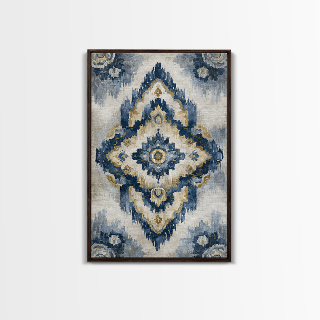 Layered Tapestry Pattern Canvas Print, Eclectic Art, Textured Painting, Living Room Decor, Fine Art, Eclectic, Digital Art, ECL-2x3-96