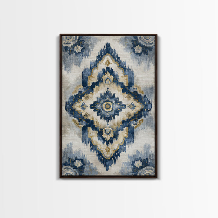 Layered Tapestry Pattern Canvas Print, Eclectic Art, Textured Painting, Living Room Decor, Fine Art, Eclectic, Digital Art, ECL-2x3-96