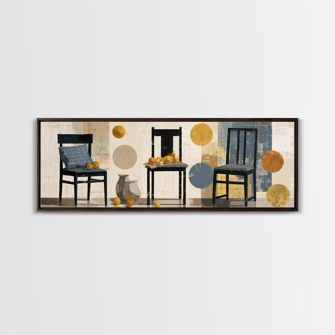 Whimsical Chair Still Life Canvas Print, Eclectic Art, Modern Decor, Living Room Decor, Fine Art, Eclectic, Wall Decor, ECL-3x1-6