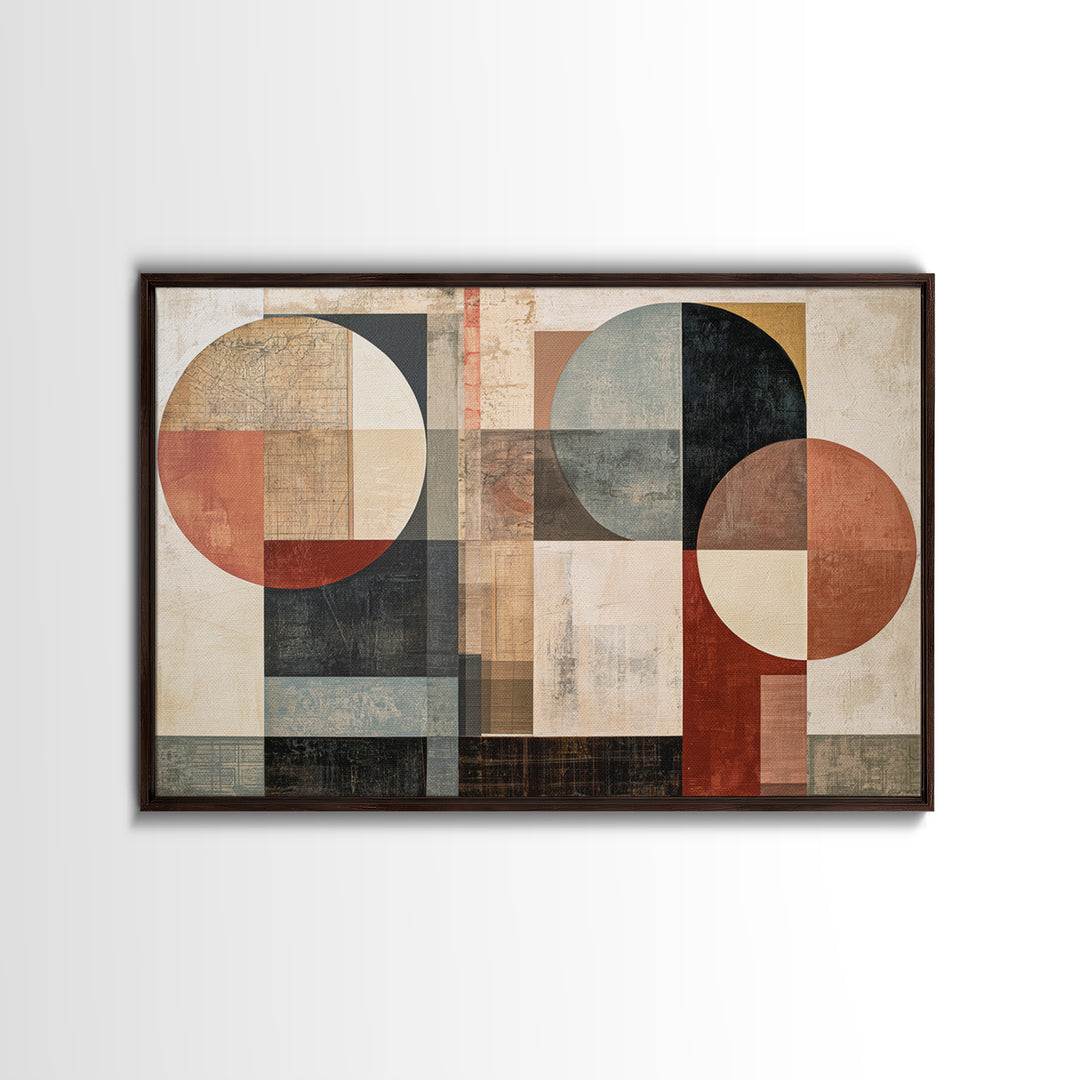 Abstract Shapes Layered Canvas Print, Eclectic Art, Room Decor, Living Room Decor, Fine Art, Eclectic, Artwork, Original Art, ECL-3x2-32