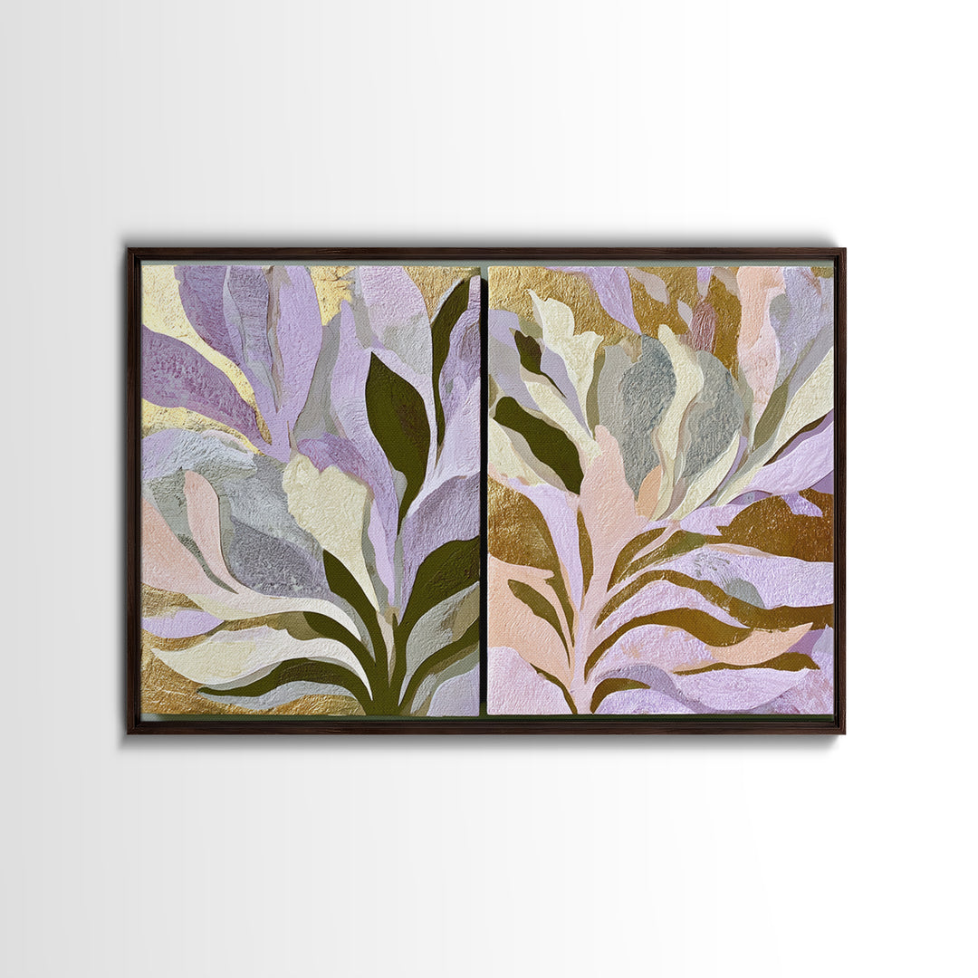 Matisse Inspired Cutouts with Botanical Details Canvas Print, Eclectic Art, Statement Artwork, Living Room Decor, Eclectic, ECL-3x2-34