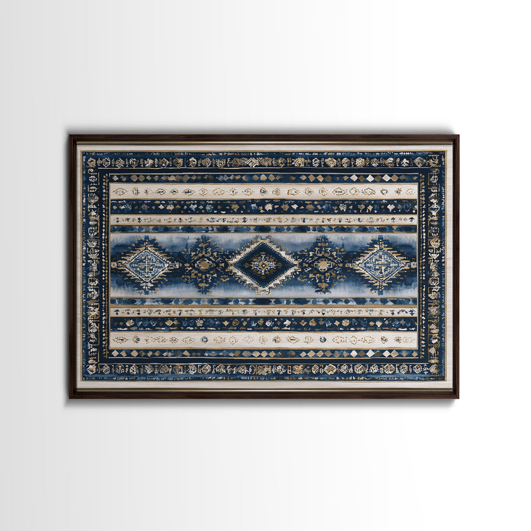 Layered Tapestry Pattern Canvas Print, Eclectic Art, Abstract Art, Living Room Decor, Fine Art, Eclectic, Neutral Decor, ECL-3x2-68