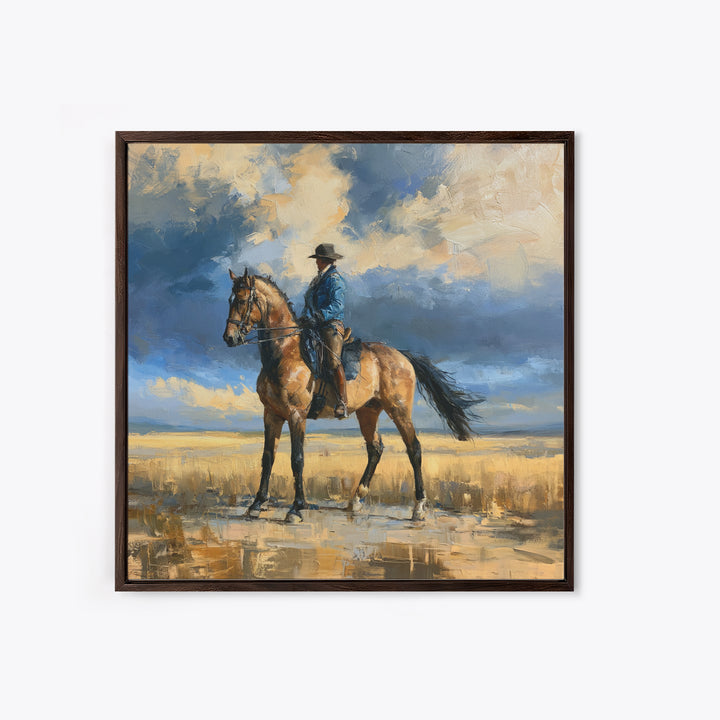 Dressage Horse in Refined Classical Pose Canvas Print, Equestrian Art, Cabin Decor, Living Room Decor, Fine Art, Equestrian, EQU-1x1-10