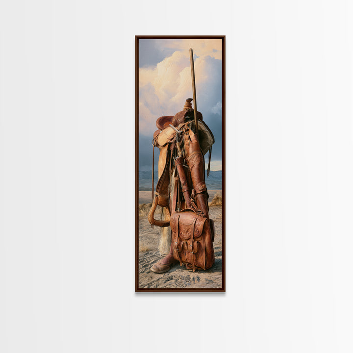 Stable Tools Arranged Like Old Master Still Canvas Print, Equestrian Art, Wall Art, Living Room Decor, Fine Art, Equestrian, EQU-1x3-35
