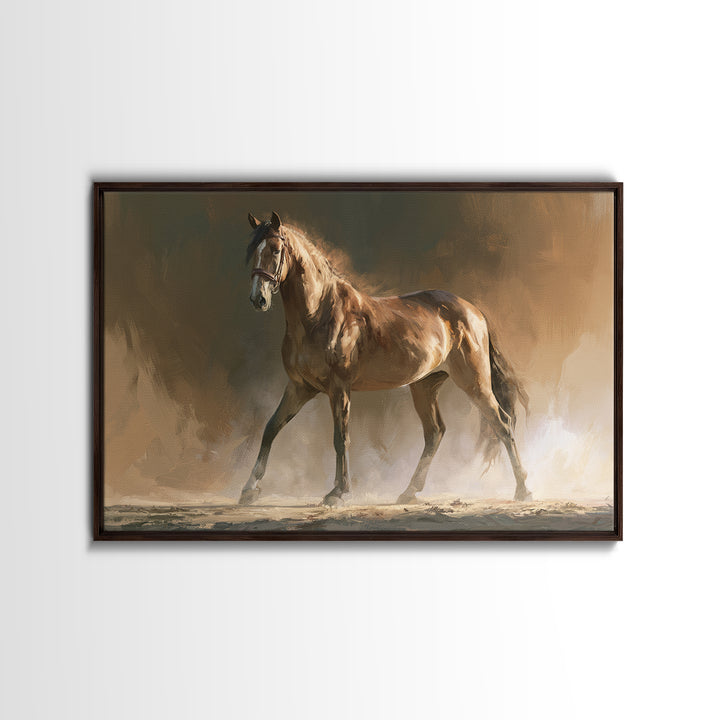 Dressage Horse in Refined Classical Pose Canvas Print, Equestrian Art, Living Room Decor, Equestrian, Farmhouse Wall Art, EQU-3x2-62