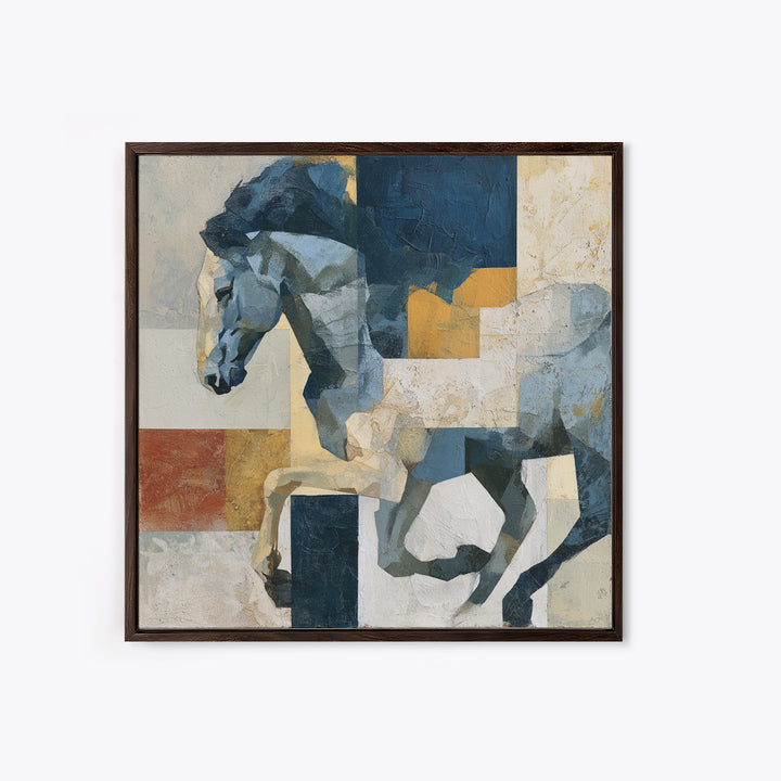 Expressionist Horse in Motion with Wild Mane Canvas Print, Expressionist Art, Modern Art, Living Room Decor, Expression, EXP-1x1-10