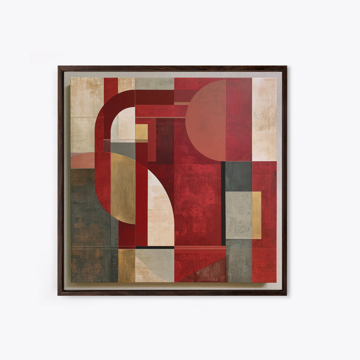 Red Room Interior Abstraction Canvas Print, Expressionist Art, Modern Wall Art, Living Room Decor, Expression, Fine Art Print, EXP-1x1-43