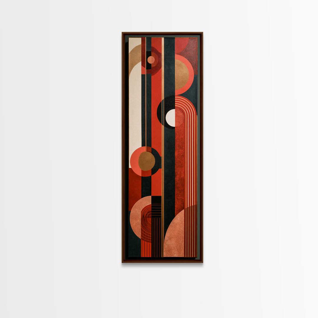 Red Room Interior Abstraction Without Realistic Furniture Canvas Print, Expressionist Art, Living Room Decor, Expression, EXP-1x3-31