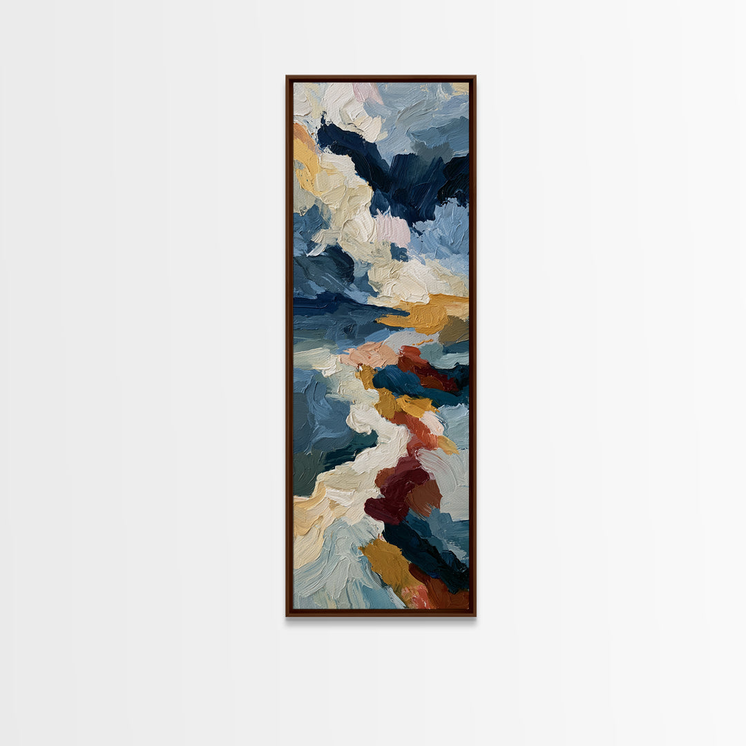 Stormy Landscape Painted Canvas Print, Expressionist Art, Boho Wall Art, Living Room Decor, Oil Painting, Expression, EXP-1x3-39