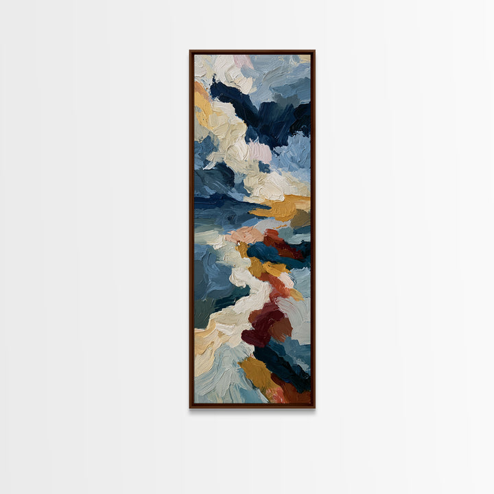 Stormy Landscape Painted Canvas Print, Expressionist Art, Boho Wall Art, Living Room Decor, Oil Painting, Expression, EXP-1x3-39