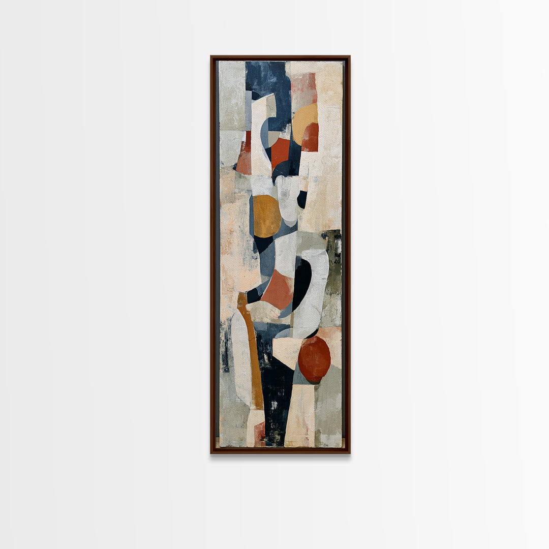 Seated Figure with Raw Gestural Outlines Canvas Print, Expressionist Art, Colorful Wall Art, Living Room Decor, Expression, EXP-1x3-67