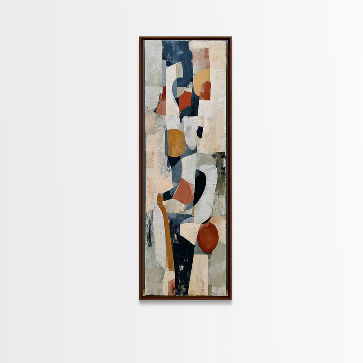 Seated Figure with Raw Gestural Outlines Canvas Print, Expressionist Art, Colorful Wall Art, Living Room Decor, Expression, EXP-1x3-67