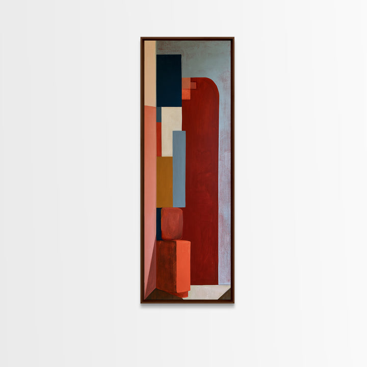 Red Room Interior Abstraction Canvas Print, Expressionist Art, Digital Wall Art, Living Room Decor, Expression, Fine Art Print, EXP-1x3-7