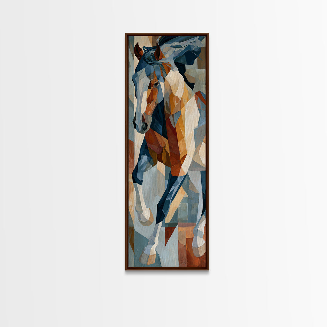 Expressionist Horse in Motion with Wild Mane Canvas Print, Expressionist Art, Modern Decor, Living Room Decor, Expression, EXP-1x3-70
