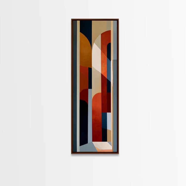 Red Room Interior Abstraction Canvas Print, Expressionist Art, Minimalist Wall Art, Living Room Decor, Expression, EXP-1x3-79