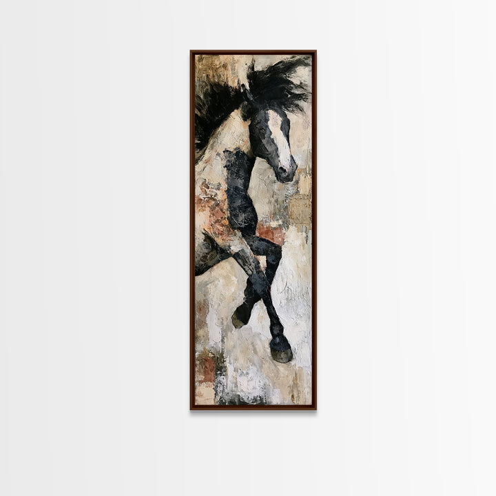 Expressionist Horse in Motion with Wild Mane Canvas Print, Expressionist Art, Room Decor, Living Room Decor, Expression, EXP-1x3-94