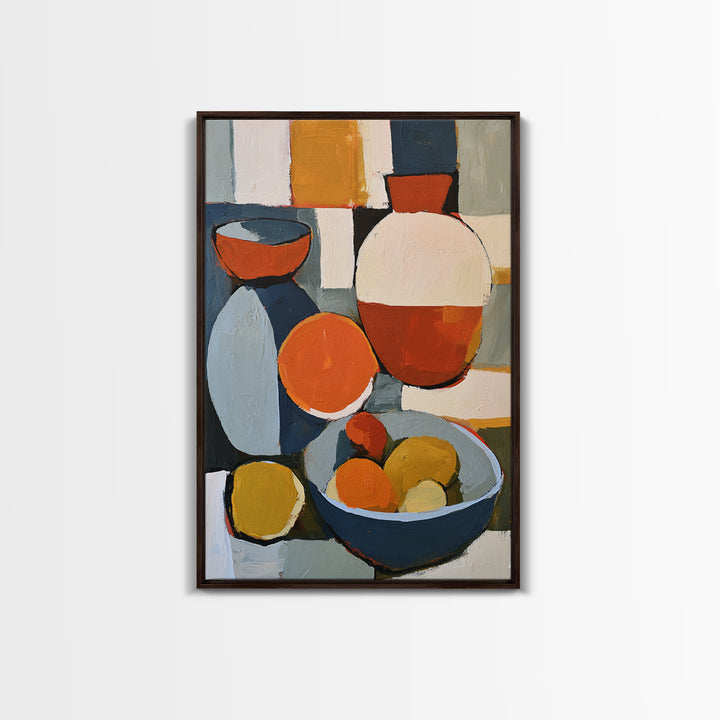 Bold Still Life of Fruit Framed Canvas Print, Expressionist Art, Printable Wall Art, Living Room Decor, Fine Art, Expression, EXP-2x3-1