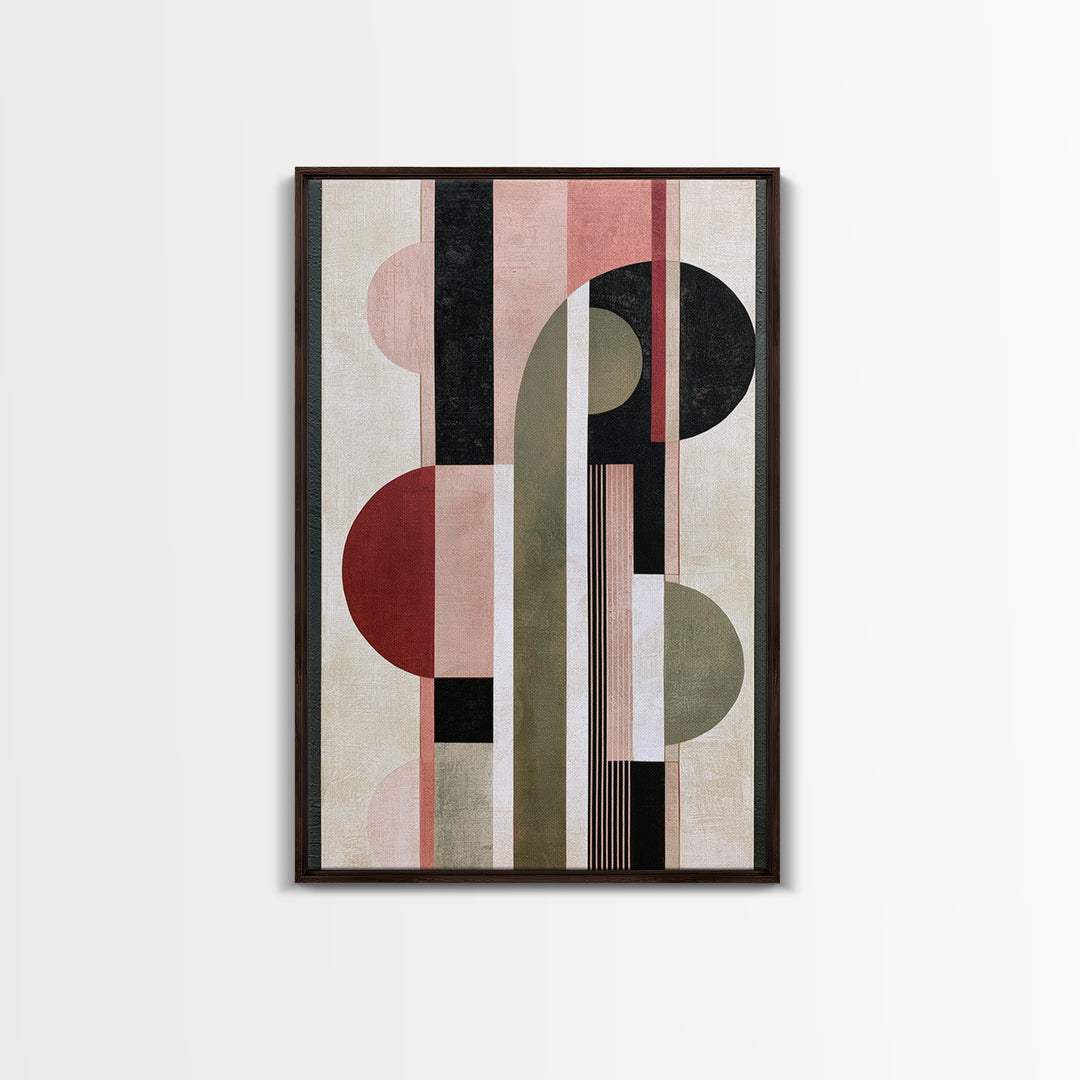 Red Room Interior Abstraction Without Realistic Furniture Canvas Print, Expressionist Art, Living Room Decor, Expression, EXP-2x3-27