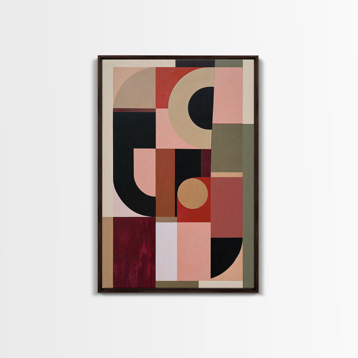 Lonely Caf Table Framed Canvas Print, Expressionist Art, Large Wall Art, Living Room Decor, Expression, Abstract Painting, EXP-2x3-37
