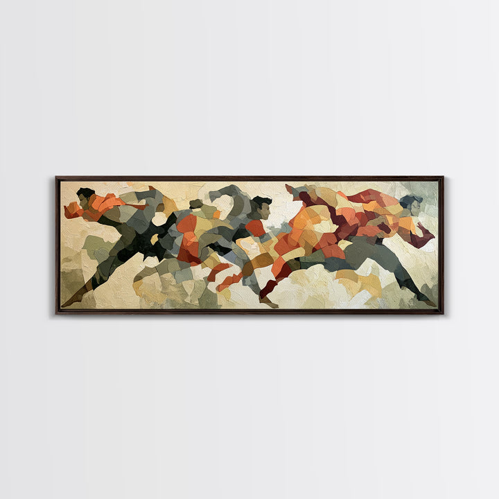 Dancer Figure Fractured into Vibrant Movement Canvas Print, Expressionist Art, Modern Decor, Living Room Decor, Expression, EXP-3x1-44