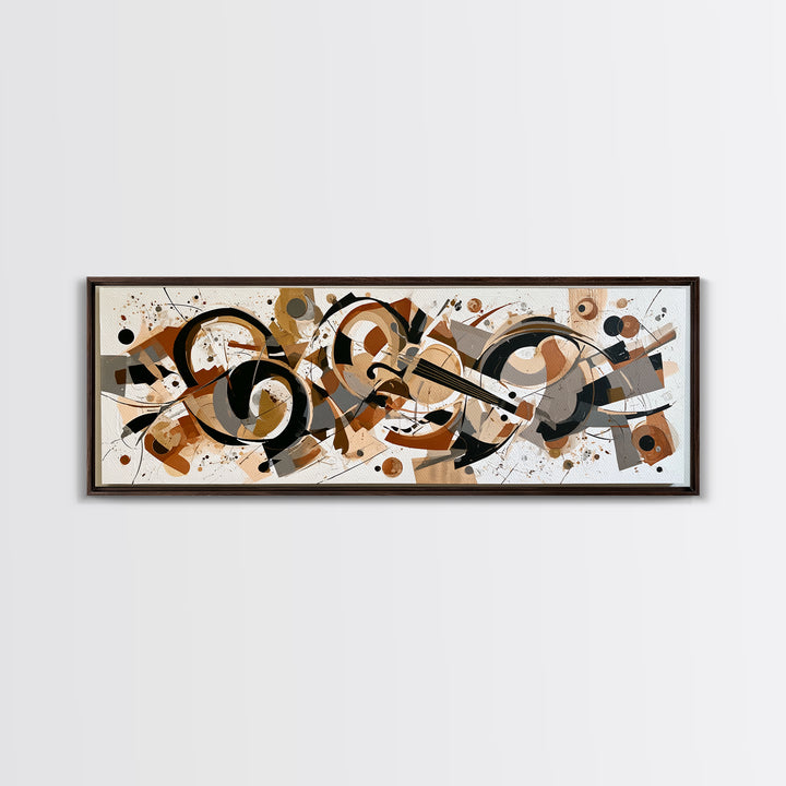 Violinist Painted in Electric Brush Marks Canvas Print, Expressionist Art, Minimalist Wall Art, Living Room Decor, Expression, EXP-3x1-53