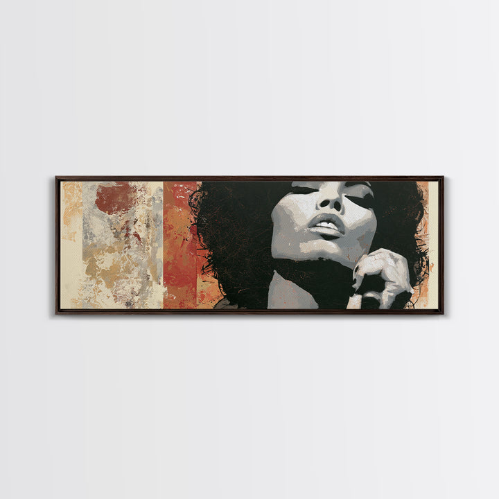 Portrait of a Singer Framed Canvas Print, Expressionist Art, Digital Prints, Living Room Decor, Oil Painting, Expression, EXP-3x1-84