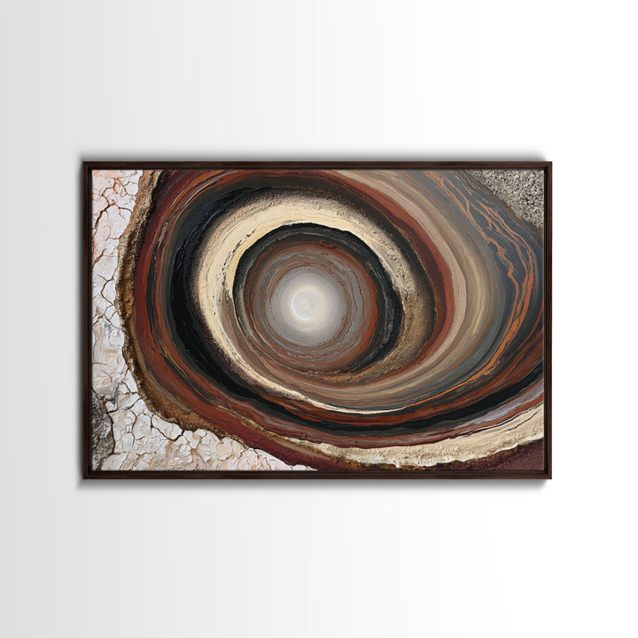 Moonlit Village with Swirling Unnatural Color Canvas Print, Expressionist Art, Abstract Painting, Living Room Decor, Expression, EXP-3x2-16