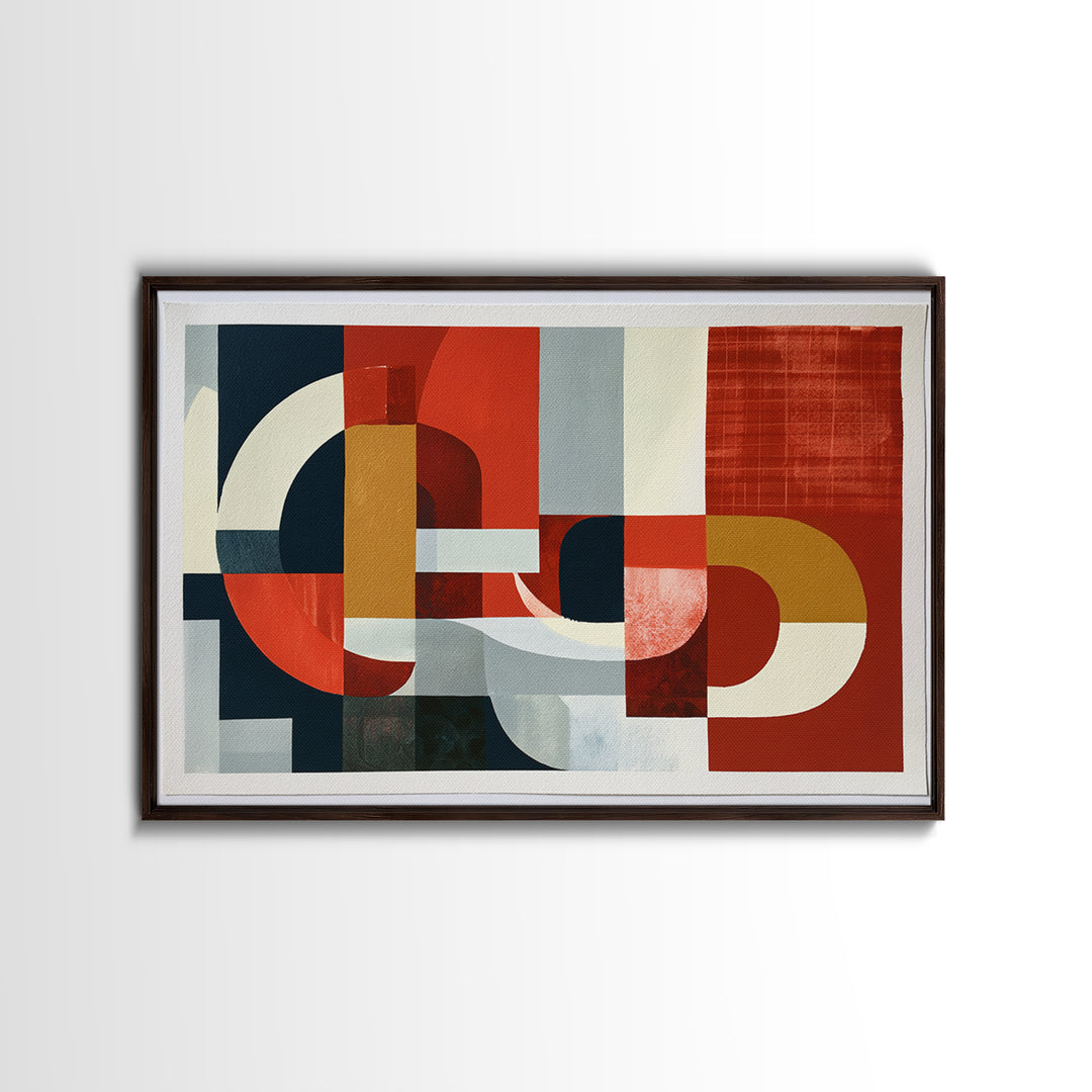 Red Room Interior Abstraction Canvas Print, Expressionist Art, Minimalist Wall Art, Living Room Decor, Expression, EXP-3x2-23