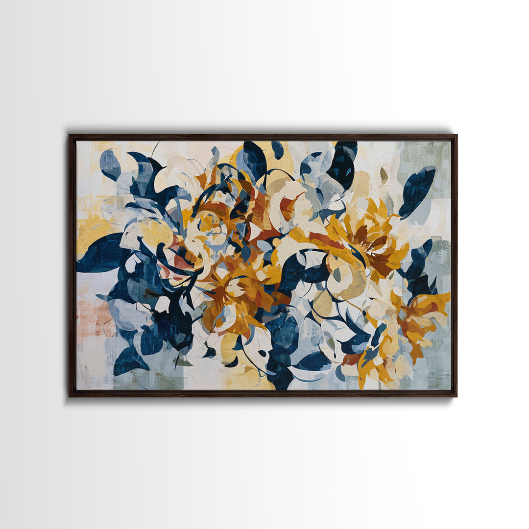 Sunflowers Twisting in Intense Painted Energy Canvas Print, Expressionist Art, Downloadable Prints, Living Room Decor, EXP-3x2-36